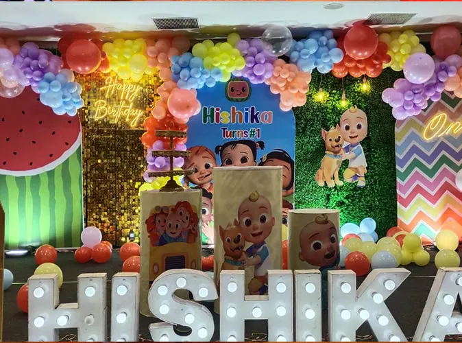 birthday stage decoration
